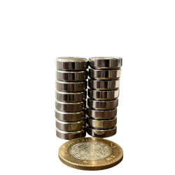 Imán 16mm x 5mm Neodimio Pot Olla 13,500 Gauss