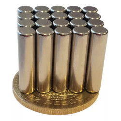 Imán 5mm x 20mm Neodimio Cilindro De 12,000 Gauss