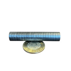 Imán de ferrita 12mm x 3mm Neodimio Circular 6,000 Gauss