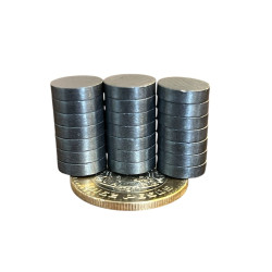 Imán de ferrita 12mm x 3mm Neodimio Circular 6,000 Gauss