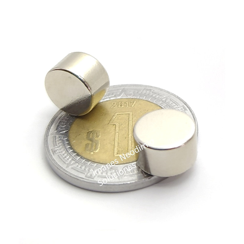 Imán 8mm x 5mm Neodimio Circular 12,000 Gauss