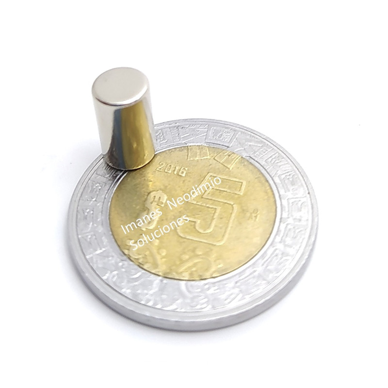 Imán 6mm x 10mm Neodimio Cilindro De 12,000 Gauss