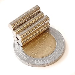 Imán 3mm x 1.5mm Neodimio Circular 12,000 Gauss