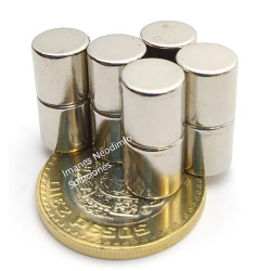 Imán 10mm x 10mm Neodimio Cilindro 12,000 Gauss