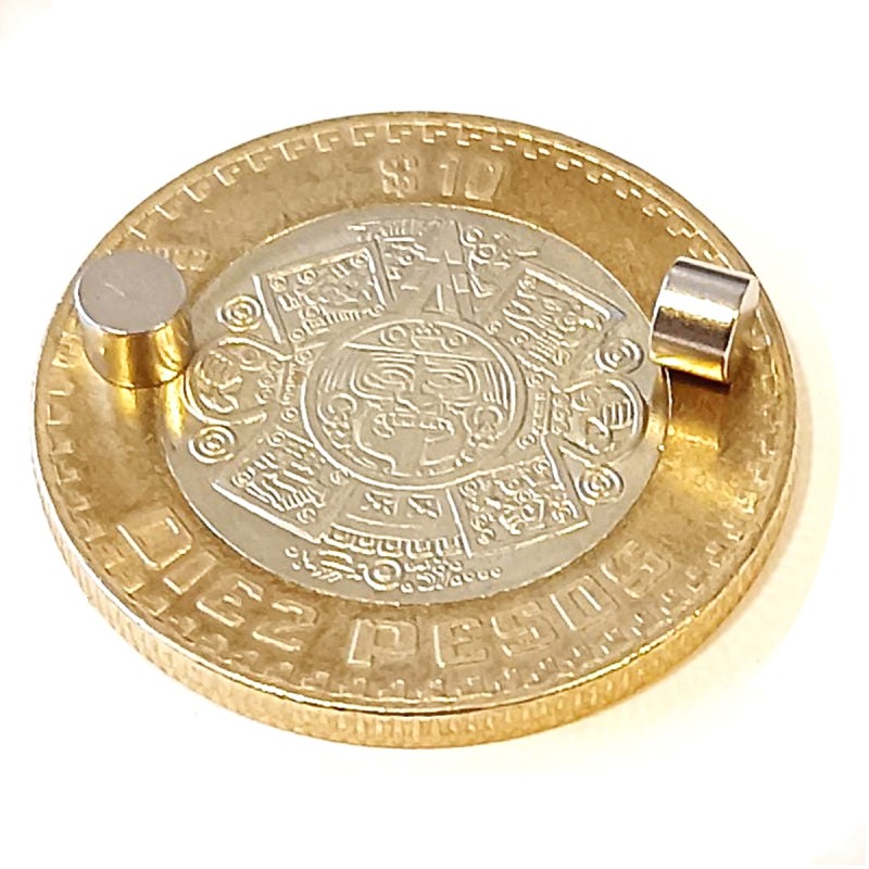 Imán 4mm x 3mm Neodimio Circular 12,000 Gauss