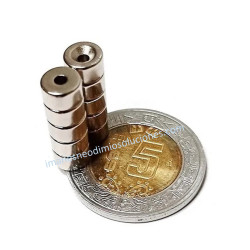 Imán 7mm x 4mm Int. 2mm Anillo Neodimio Ring 12,000 Gauss