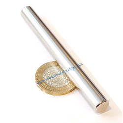 Imán 10mm x 100mm Barra Cilindro De Neodimio Potente 13,500 Gauss