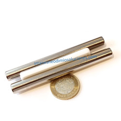 Imán 10mm x 100mm Barra Cilindro De Neodimio Potente 13,500 Gauss