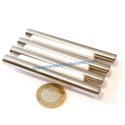Imán 10mm x 100mm Barra Cilindro De Neodimio Potente 13,500 Gauss