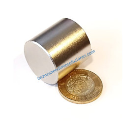 Imán 30mm x 30mm Neodimio Cilindro Súper Potente 13,500 Gauss