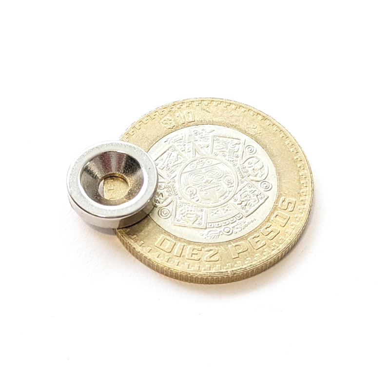 Imán 12mm x 3mm Int. 4mm Anillo Neodimio Ring 12,000 Gauss