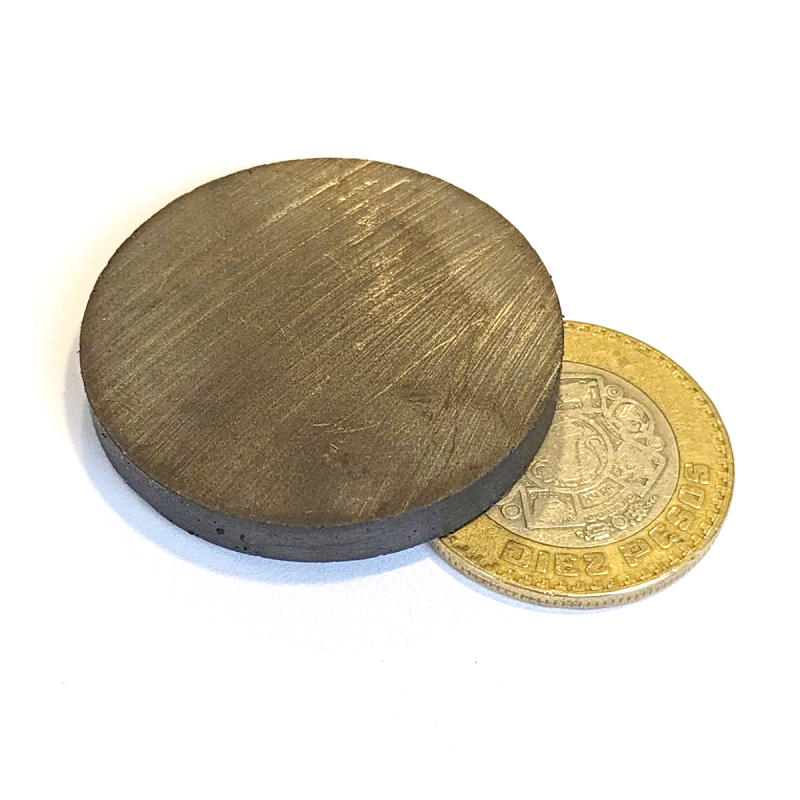 Imán 40mm x 5mm Ferrita Grado C8 De 6,000 Gauss