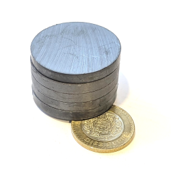 Imán 40mm x 5mm Ferrita Grado C8 De 6,000 Gauss