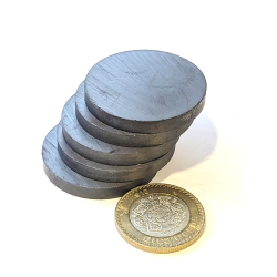 Imán 40mm x 5mm Ferrita Grado C8 De 6,000 Gauss