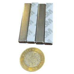 Imán 60mm x 10mm x 5mm 3M Neodimio Con Adhesivo 12,000 Gauss