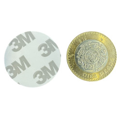 Imán 30mm x 5mm 3M Neodimio Con Adhesivo 12,000 Gauss