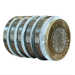 Imán 30mm x 5mm 3M Neodimio Con Adhesivo 12,000 Gauss