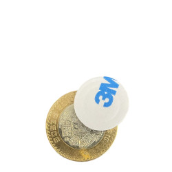 Imán 20mm x 3mm 3M Neodimio Con Adhesivo 12,000 Gauss