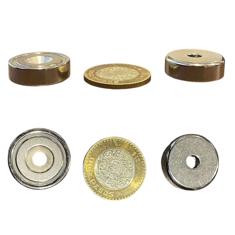 Imán 25mm x 7.2mm Neodimio Pot Olla 13,500 Gauss