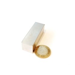 Imán 60mm x 20mm x 20mm Neodimio Súper Potente 13,500 Gauss