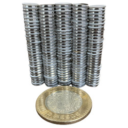 Imán 8mm x 1mm 3M Neodimio Con Adhesivo 12,000 Gauss