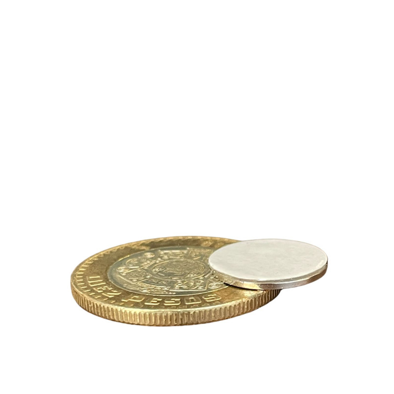 Imán 15mm x 1mm 3M Neodimio Con Adhesivo 12,000 Gauss