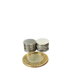 Imán 15mm x 1mm 3M Neodimio Con Adhesivo 12,000 Gauss