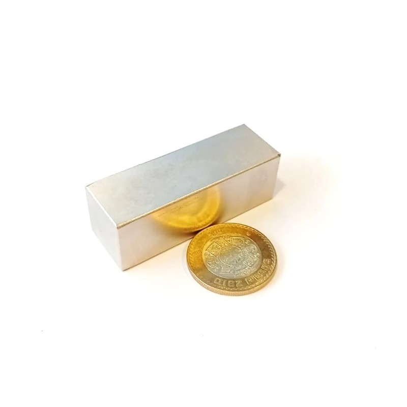 Imán 60mm x 20mm x 20mm Neodimio Súper Potente 13,500 Gauss