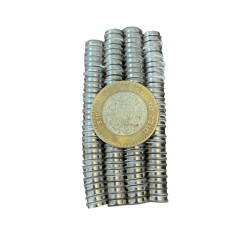 Imán 8mm x 2mm 3M Neodimio Con Adhesivo 12,000 Gauss