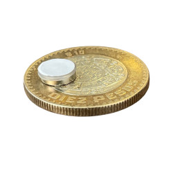 Imán 8mm x 2mm 3M Neodimio Con Adhesivo 12,000 Gauss